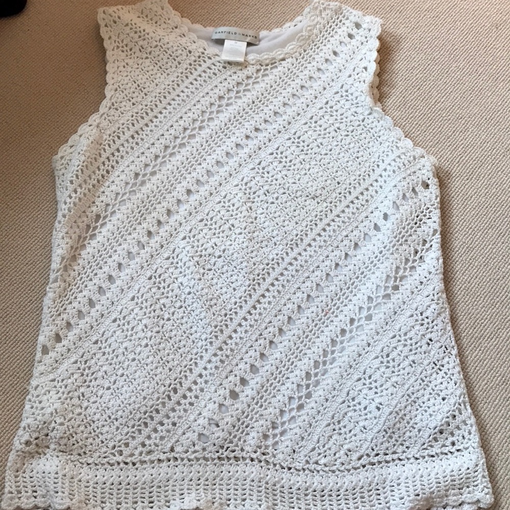 Garfield Marks White Tank Top